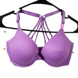 PINK Victoria's Secret Wear Everywhere Strappy Back Front Closure Bra 32DD NEW